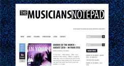 Desktop Screenshot of musiciansnotepad.com