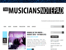 Tablet Screenshot of musiciansnotepad.com